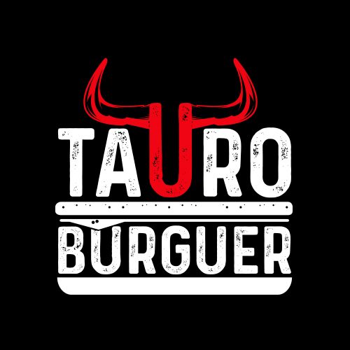 TAURO BURGUER LOGO FONDO NEGRO