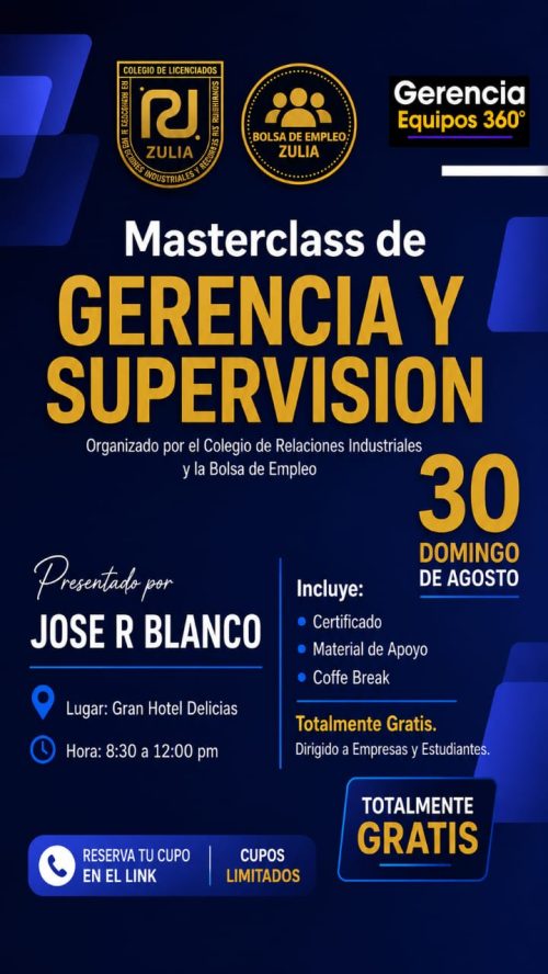 gerencia y supervisión master class maracaibo